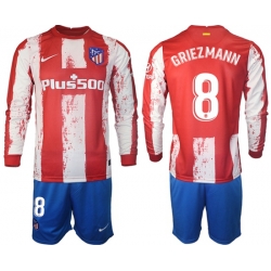 Men Atletico de Madrid Long Sleeve Soccer Jerseys 520