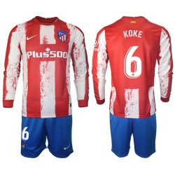 Men Atletico de Madrid Long Sleeve Soccer Jerseys 522