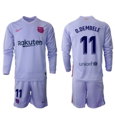 Men Barcelona Long Sleeve Soccer Jerseys 546