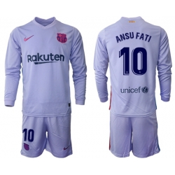 Men Barcelona Long Sleeve Soccer Jerseys 548