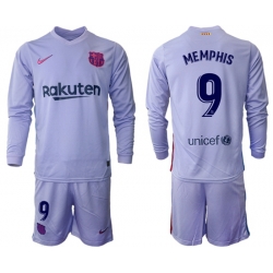 Men Barcelona Long Sleeve Soccer Jerseys 550