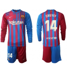 Men Barcelona Long Sleeve Soccer Jerseys 570