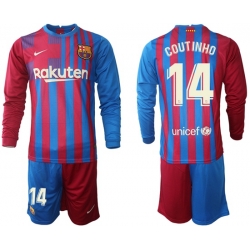 Men Barcelona Long Sleeve Soccer Jerseys 571