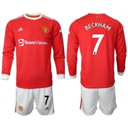 Men Manchester United Long Sleeve Soccer Jerseys 520