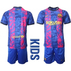 Kids Barcelona Soccer Jerseys 015