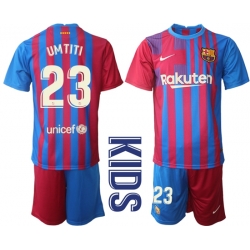 Kids Barcelona Soccer Jerseys 041