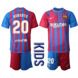 Kids Barcelona Soccer Jerseys 044