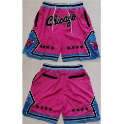 Men Chicago Bulls Pink Shorts  28Run Small 29