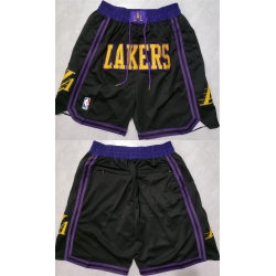 Men Los Angeles Lakers Black Shorts