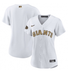 Women San Francisco Giants Blank 2022 All Star White Stitched Baseball Jersey 