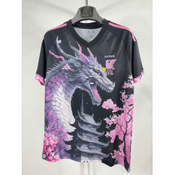 Japan Black Pink Dragon 2024 Soccer Jersey