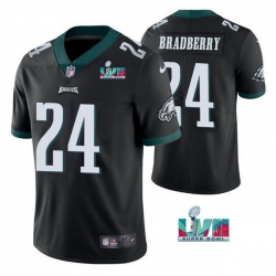 Men Women Youth Toddler Philadelphia Eagles 24 James Bradberry Black Super Bowl LVII Vapor Untouchable Limited Stitched Jersey