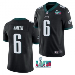 Men Women Youth Toddler Philadelphia Eagles 6 DeVonta Smith Black Super Bowl LVII Patch Vapor Untouchable Limited Stitched Jersey