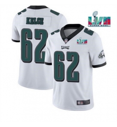 Men Women Youth Toddler Philadelphia Eagles 62 Jason Kelce White Super Bowl LVII Patch Vapor Untouchable Limited Stitched Jersey