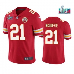 Men Women Youth Toddler Kansas City Chiefs 21 Trent McDuffie Red Super Bowl LVII Patch Vapor Untouchable Limited Stitched Jersey