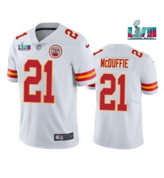 Men Women Youth Toddler Kansas City Chiefs 21 Trent McDuffie White Super Bowl LVII Patch Vapor Untouchable Limited Stitched Jersey