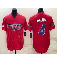 Men's Puerto Rico Baseball #9 Javier Baez 2023 Red World Baseball Classic Stitched Jerseys