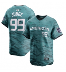 Men New York Yankees 99 Aaron Judge Teal 2023 All Star Cool Base Stitched Baseball Jersey