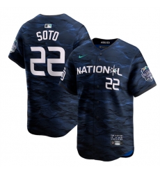 Men San Diego Padres 22 Juan Soto Royal 2023 All Star Cool Base Stitched Baseball Jersey