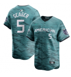 Men Texas Rangers 5 Corey Seager Teal 2023 All Star Stitched Baseball Jersey