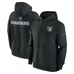 Men Las Vegas Raiders Black Sideline Club Fleece Pullover Hoodie