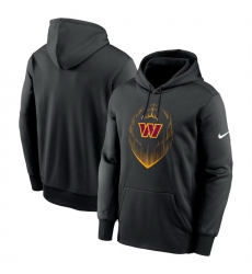 Men Washington Commanders Black Icon Performance Pullover Hoodie