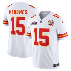 Youth Kansas City Chiefs 15 Patrick Mahomes White 2023 F U S E  Vapor Untouchable Limited Stitched 2024 Super Bowl LVIII Jersey