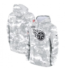 Youth Tennessee Titans 2024 White Gray Salute To Service Pullover Hoodie