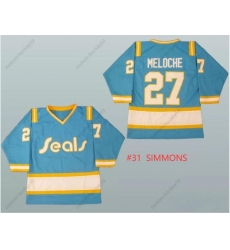 Men Seals #31 Simmons blue White Stitched Jersey