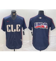 Men Cleveland Guardians 28 Tanner Bibee Navy 2024 City Connect Limited Stitched jerseys 4