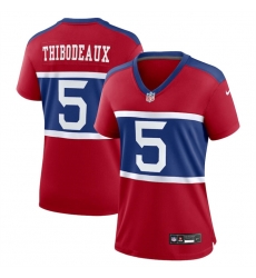 Women New York Giants 5 Kayvon Thibodeaux Century Red Alternate Vapor Limited Stitched Football Jersey