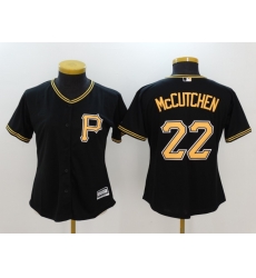 Women Pirates 22 Andrew Mccutchen Black Cooperstown Collection Mesh Batting Practice Jersey