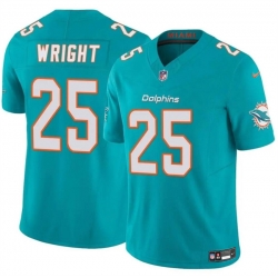 Youth Miami Dolphins 25 Jaylen Wright Aqua 2024 F U S E Vapor Limited Stitched Jersey