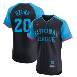 Men National League 20 Marcell Ozuna Navy 2024 All Star Limited Stitched Baseball Jersey