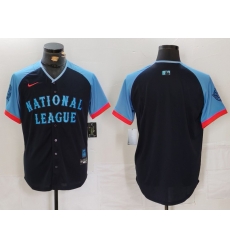 Men National League Blank Navy 2024 All Star Limited Stitched Baseball Jersey