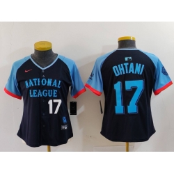 Women National League 17 Shohei Ohtani Navy 2024 All Star Limited Stitched Baseball Jersey 6