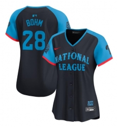 Women National League 28 Alec Bohm Navy 2024 All Star Limited Stitched Baseball Jersey_2