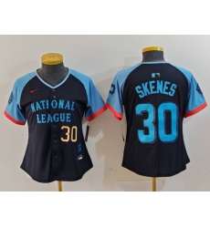 Women National League 30 Paul Skenes Navy 2024 All Star Limited Stitched Baseball Jersey 6