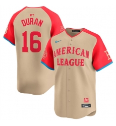 Youth American League 16 Jarren Duran Cream 2024 All Star Limited Stitched Jersey