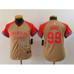 Youth American League 99 Aaron Judge Cream 2024 All Star Limited Stitched Jersey 2