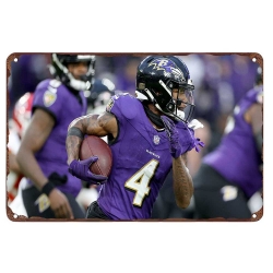 Baltimore Ravens Aluminum Sign 12x8 Inch Zay Flowers 003