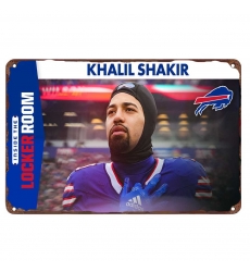 Buffalo Bills Aluminum Sign 12x8 Inch Khalil Shakir 001