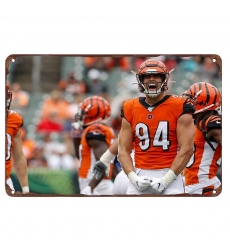 Cincinnati Bengals Aluminum Sign 12x8 Inch Sam Hubbard 002