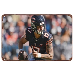 chicago bears Aluminum Sign 12x8 Inch Tyson Bagent 001