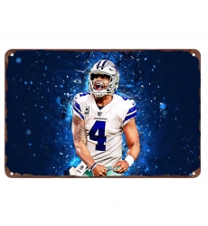 Dallas Cowboys Aluminum Sign 12x8 Inch Dak Prescott 001