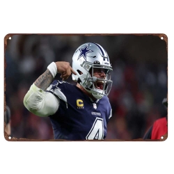 Dallas Cowboys Aluminum Sign 12x8 Inch Deuce Vaughn 001