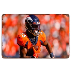 Denver Broncos Aluminum Sign 12x8 Inch Javonte Williams 001