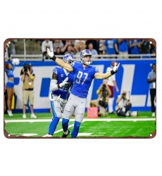 Detroit Lions Aluminum Sign 12x8 Inch Aidan Hutchinson 004