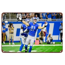 Detroit Lions Aluminum Sign 12x8 Inch Aidan Hutchinson 004