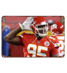 Kansas City Chiefs Aluminum Sign 12x8 Inch Chris Jones 005